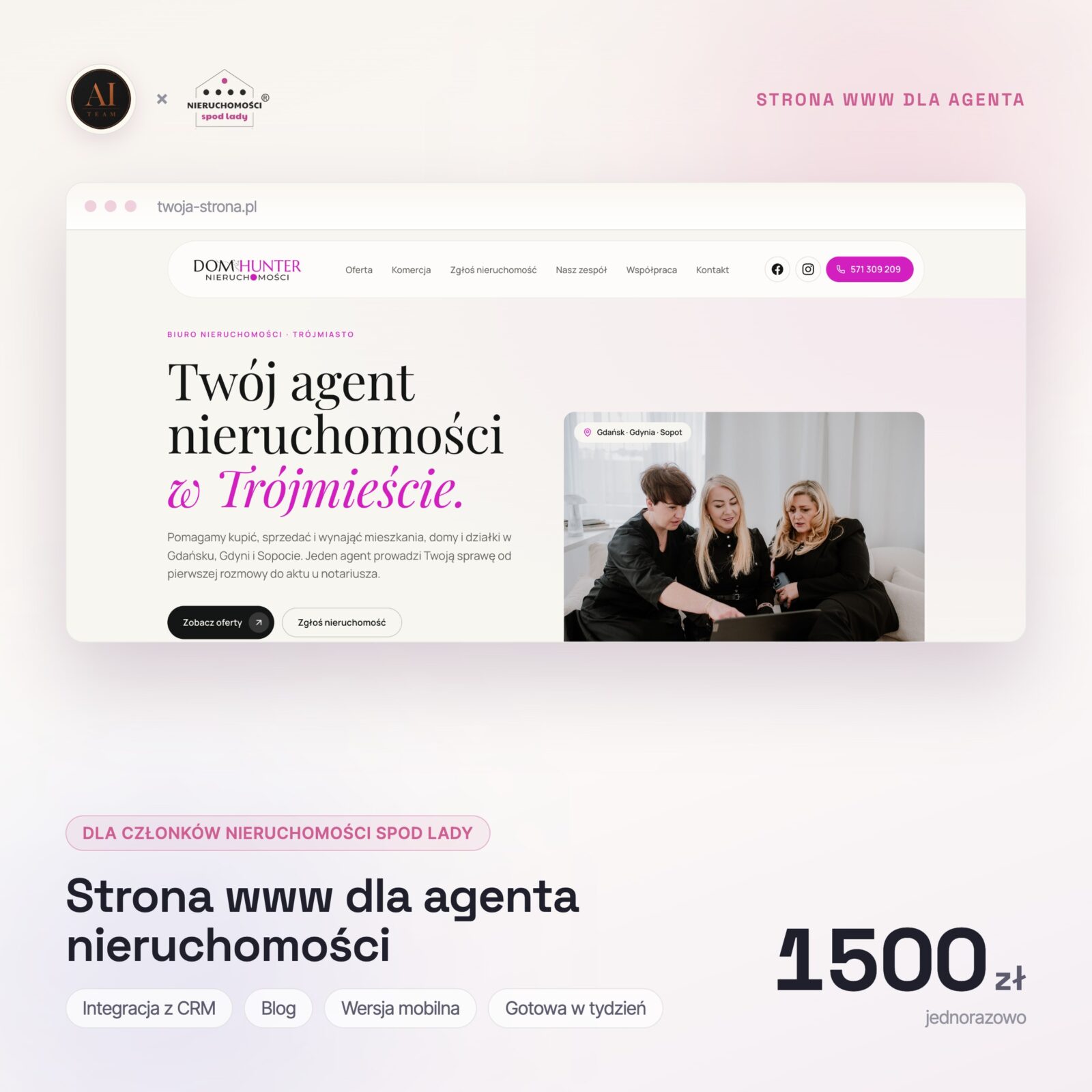 Strona www dla agenta nieruchomości
